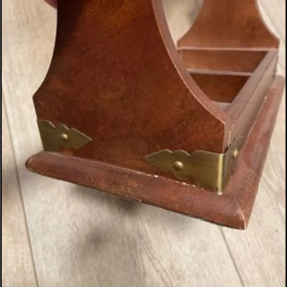 Pottery Barn Wood decanter bottle holder